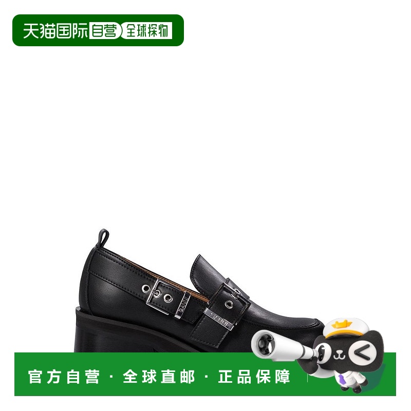 1h可退 香港直邮潮奢 GANNI 甘尼 女士 厚底乐福鞋 S2854 black黑
