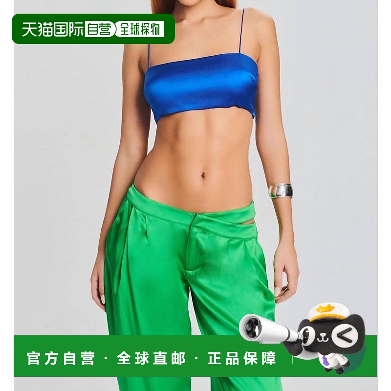 自营 ser.o.yaClay Silk Bra Top In Royal Blue - royal blue 美