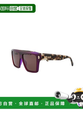 自营 Just Cavalli中性款57毫米紫色太阳镜-紫色哈瓦那 美国奥莱