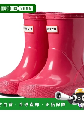 自营Girls Hunter First Classic Gloss Rain Boots Pink Waterpr