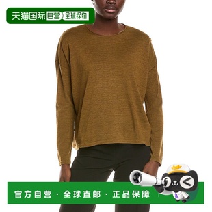 Crewneck Petite Wool Sweater 美国奥 自营EILEEN blue FISHER