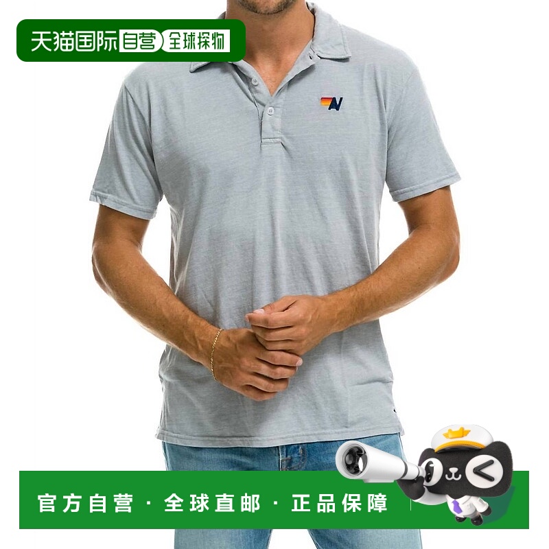 自营 aviator nation浅灰色标志Polo衫-浅灰色 美国奥莱直发