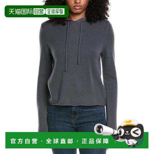 自营Vince Wool & Cashmere-Blend Hoodie - grey 美国奥莱直发