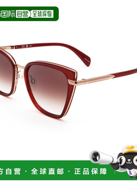 自营 rag & boneRag&Bone女式56毫米勃艮第太阳镜-勃艮第 美国奥