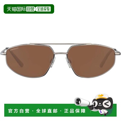 自营serengetiMarlon Sleek Metal Frame Sunglasses with Geomet