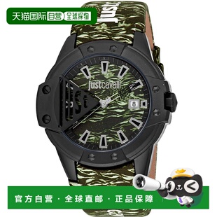 自营Just Cavalli女式Scudo绿色表盘手表-绿色 美国奥莱直发