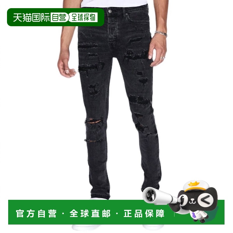 自营 ksubiVan Winkle Dynamite黑色垃圾牛仔紧身牛仔裤 美国奥莱