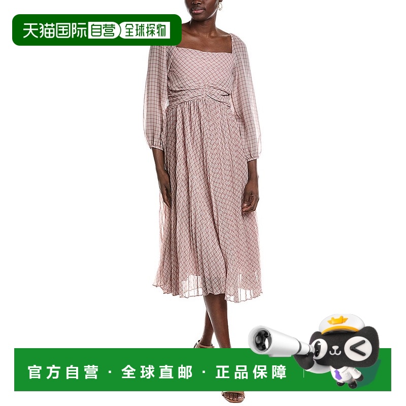 自营 opto.p.t淡褐色迷笛连衣裙-粉红色 美国奥莱直发新款