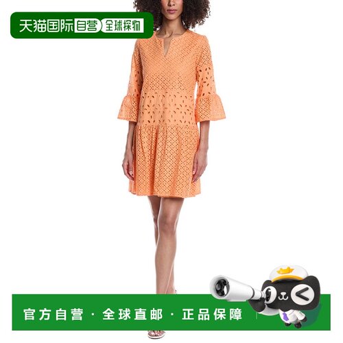 自营tyler boeTyler Gust Ingrid孔眼迷你连衣裙-橙色 美国奥莱直