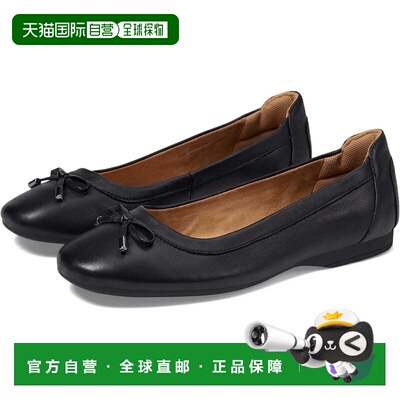 自营Women's Comfortiva Keegan Ballet Flats Black Leather Bow