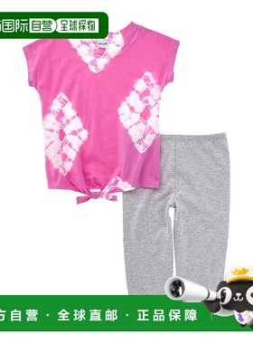自营 Splendid 2pc Topaz Tie-Dye Top & Legging Set - pink 美