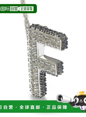 自营 Suzy Levian 纯银蓝宝石和钻石装饰字母吊坠 - 蓝色 美国奥