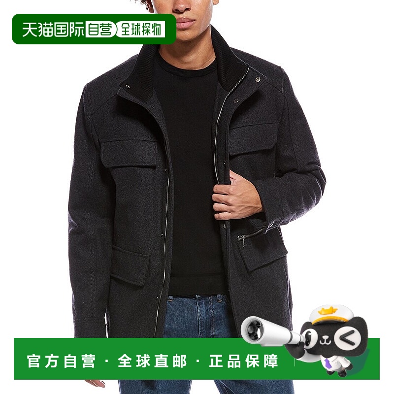 自营Cole Haan Multipockets Wool-Blend Field Coat - grey 美国