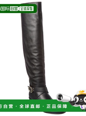 自营Jimmy Choo Beca 皮革高筒靴 - 黑色 美国奥莱直发