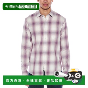 格子经典 Mirage 版 型衬衫 美国奥莱直发 自营 紫色 Vince