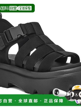 自营UGG Cora52698S Sandals WomenBlack Nubuck Leather Adjusta