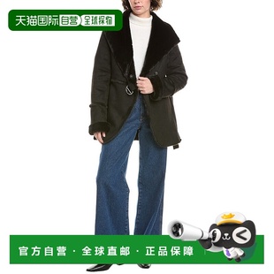 美国直发奥莱 黑色外套 自营Via Spiga连帽夹克