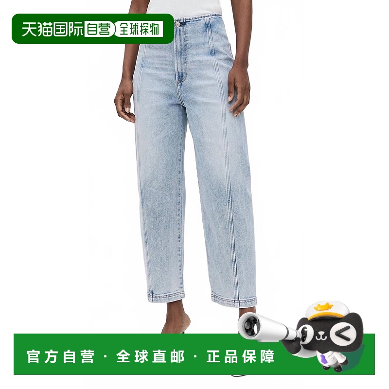 自营pistola布莱尔复古风格的高腰缝筒牛仔裤——原始风格 美国奥