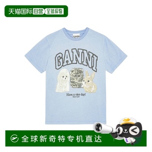 Ganni女式 和Polo衫 自营 针织衫 青蓝色 美国奥莱直发新款