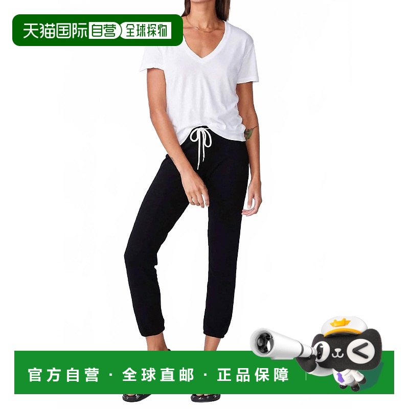 自营 monrow白色休闲V领T恤 美国奥莱直发