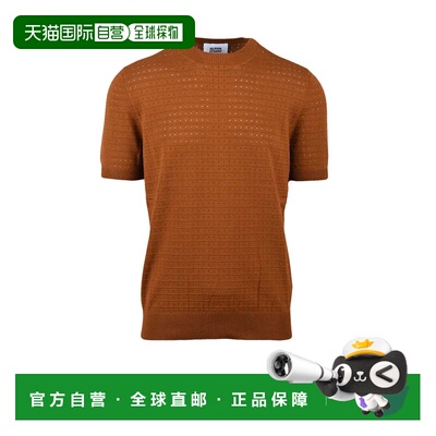 自营alpha studioMulticolor Cotton Polyester Crew Neck Knitwe