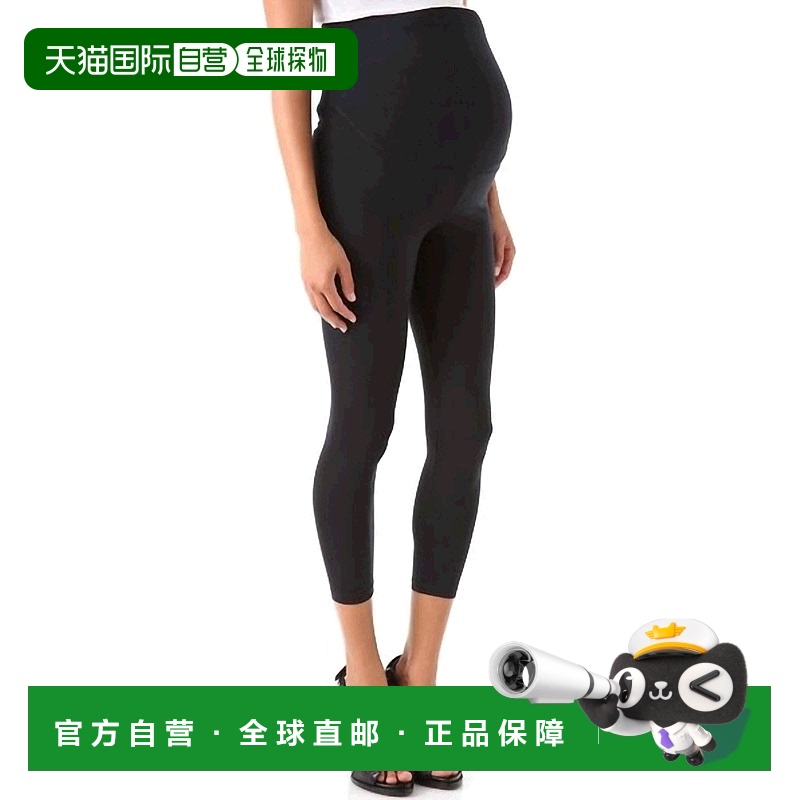 自营 david lerner黑色孕妇九分打底裤 - 黑色 美国奥莱直发