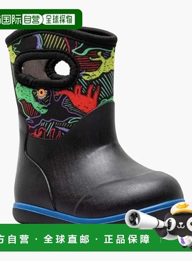 自营Bogs Classic Neon Dino 73080-009 Toddler Black Waterproo