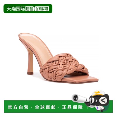 自营Marc Fisher LTD Draya凉鞋女式Macaroon皮革方形鞋头JOBB108