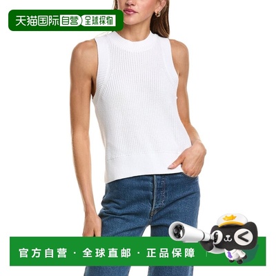 自营525 America Demi High Neck Tank - White 背心美国奥莱直发