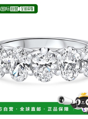 自营 pompeii33 克拉椭圆形钻石五石结婚戒指 14k 实验室培育金 -