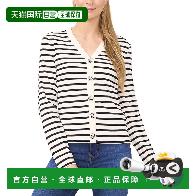 自营CeCe修身开衫-黑色 美国奥莱直发