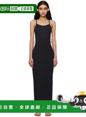 1h可退 香港直邮潮奢 SKIMS 女士 黑色 Cotton Rib Long Cami 连