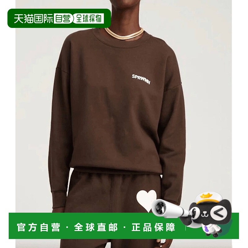 自营sprwmnLogo Crewneck Sweatshirt In Americano - americano