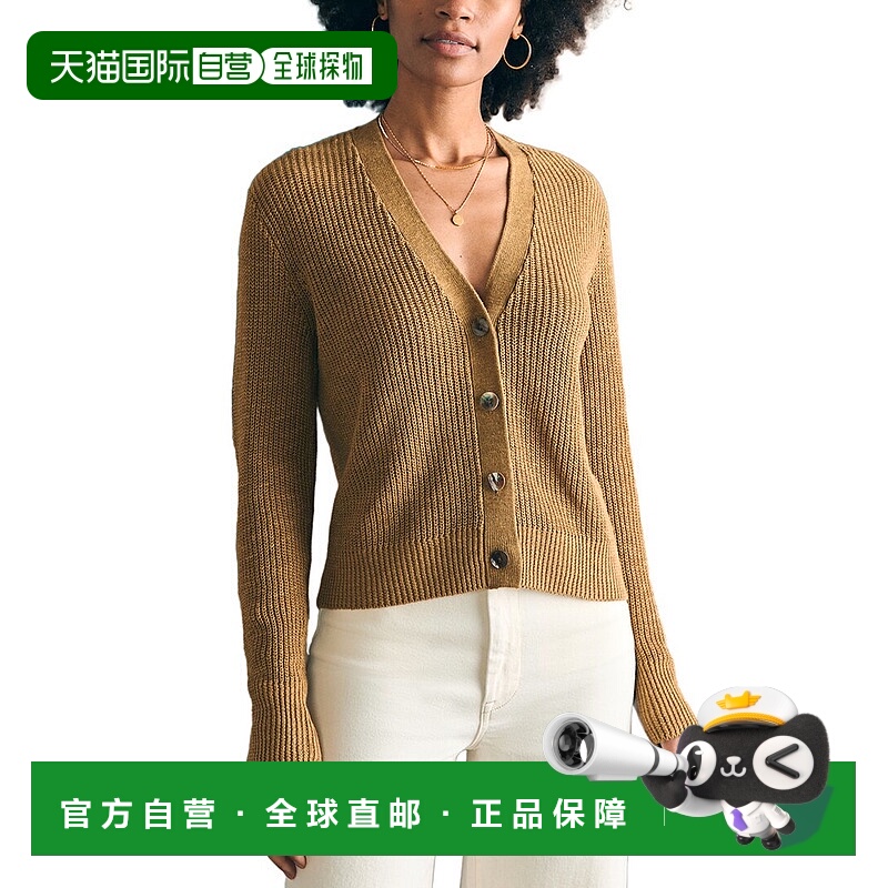 自营 Faherty Miramar亚麻混纺开衫-古铜色 美国奥莱直发