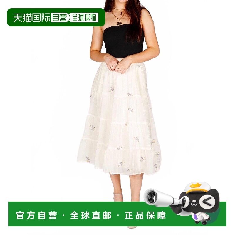 自营 hayden凯瑟琳米色裙子 美国奥莱直发服饰半身裙a字裙