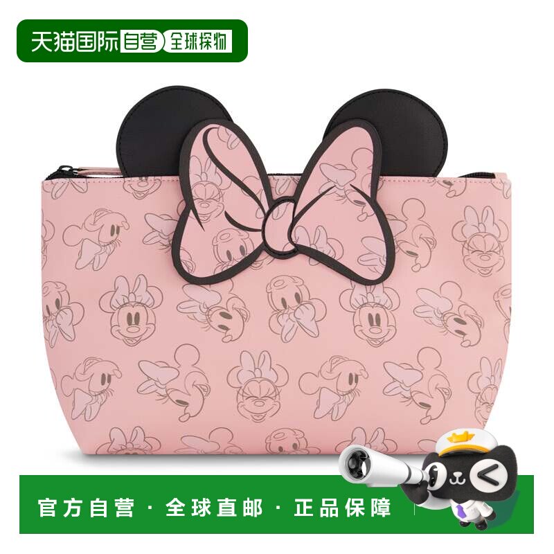 自营disneyFul 米妮老鼠 3D 蝴蝶结和耳朵梯形化妆包 - 腮红 美国