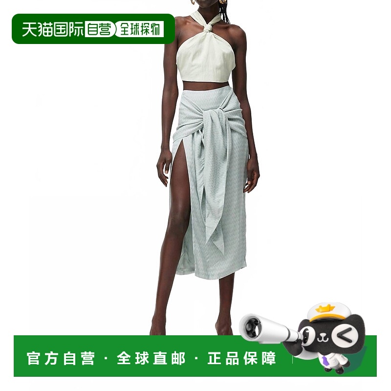 自营atoirYnette Crop Top In Fog Green - fog green 美国奥莱直