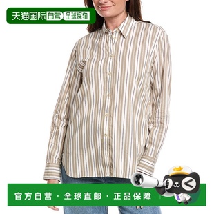 米色 bone碎布条纹T恤 美国奥莱直发 自营rag