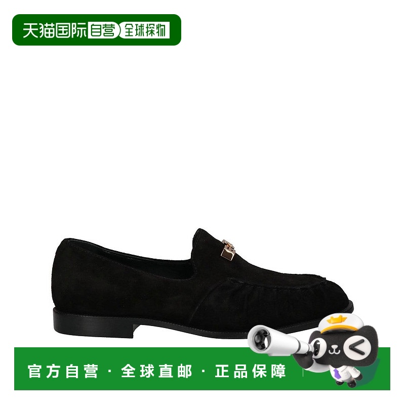 自营giuseppe zanotti黑色皮革乐福鞋-黑色 美国奥莱直发