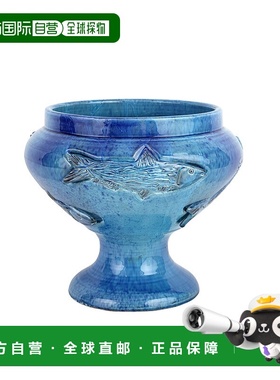 自营vietri地中海蓝脚花盆-蓝色 美国奥莱直发