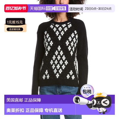 自营3.1 Phillip Lim Argyle Jacquard Relaxed Pullover - black