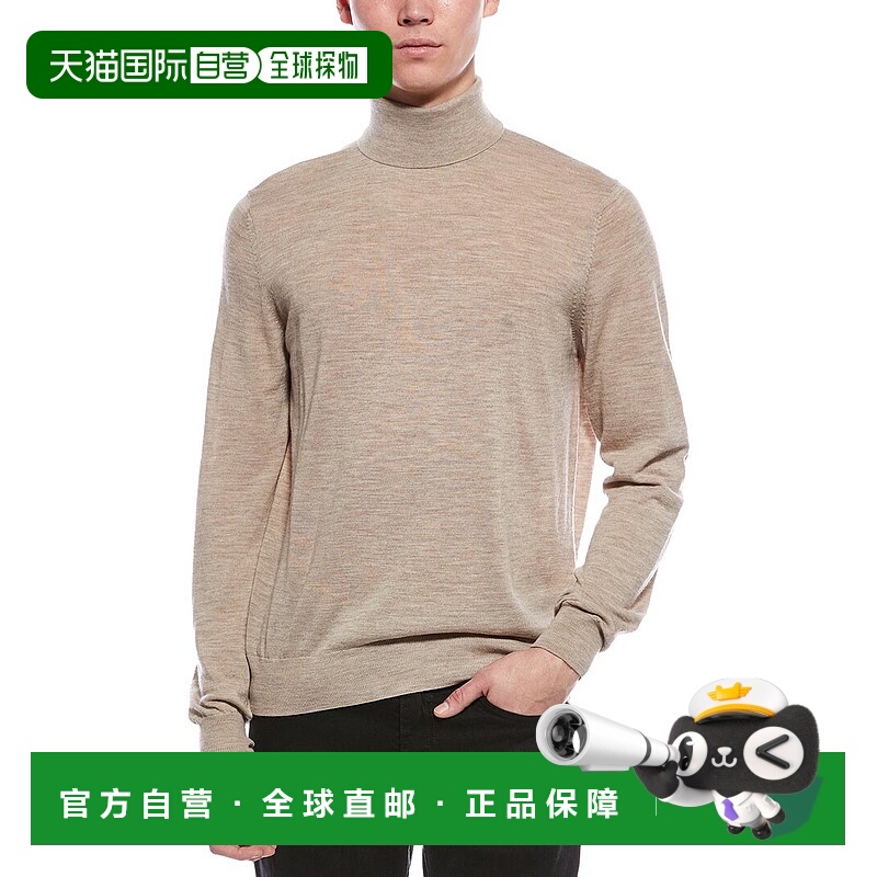 自营Bruno Magli Merino Wool Turtleneck Sweater - brown 美国