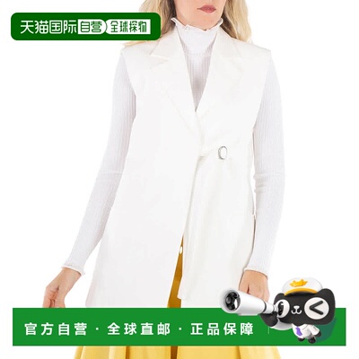 自营 Jil Sander Notch Napel双口袋棉背心-白色 美国奥莱直发