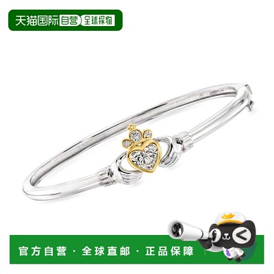 自营Ross-Simons Lab-Grown Diamond Claddagh Bangle Bracelet i