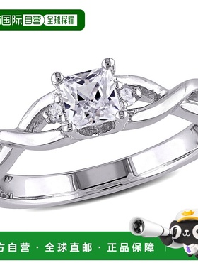 自营Mimi & Max Princess Cut Created White Sapphire and Diamo