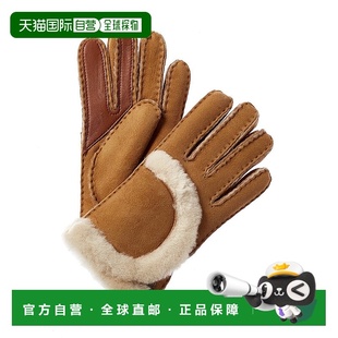 自营UGG露缝绒面手套 美国直发奥莱户外保暖 棕色