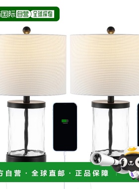 自营 jonathan yAlexander 21 英寸现代设计师铁/水玻璃 LED 台灯