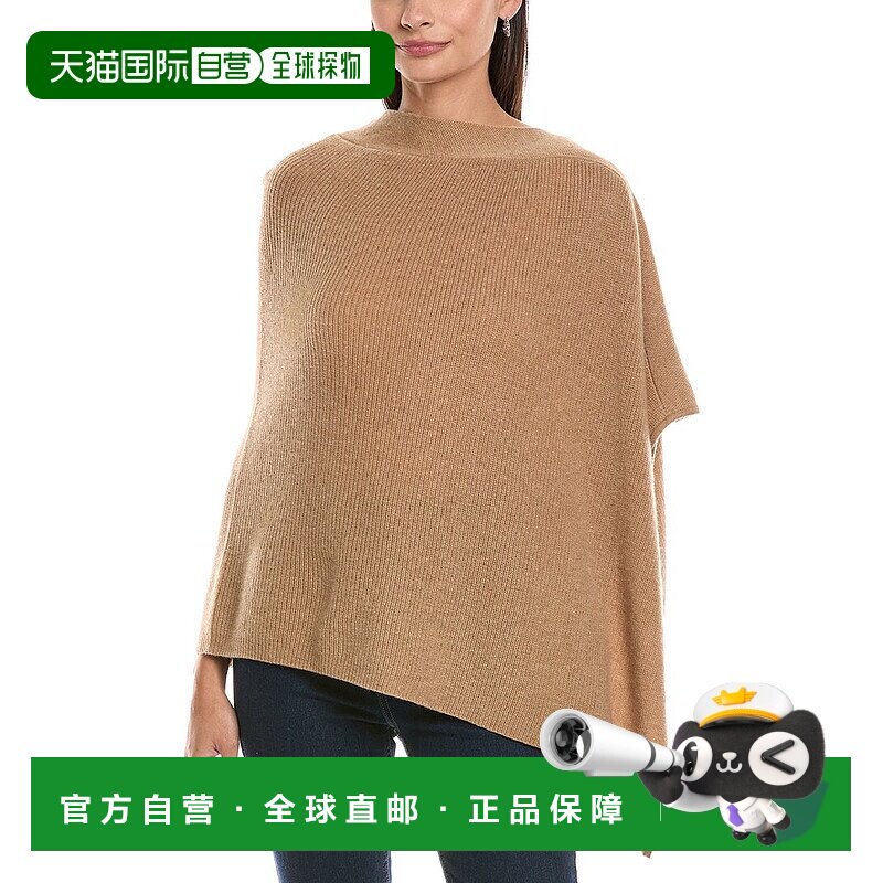 自营forteforteForte Cashmere Rib Trim Cashmere Poncho - came