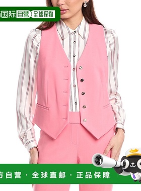 自营Anne Klein五扣背心-粉红色 新款 美国奥莱直发
