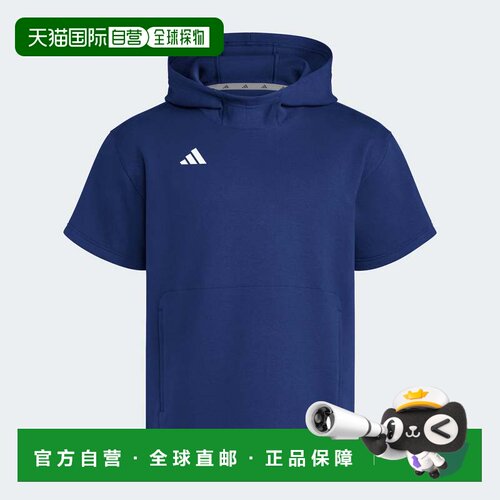 自营adidas阿迪达斯男式Dugout短袖连帽衫（性别中立）-球队海军